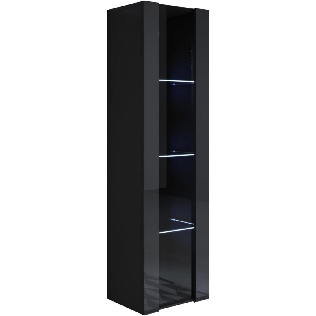 vetrinette nero illuminato a led