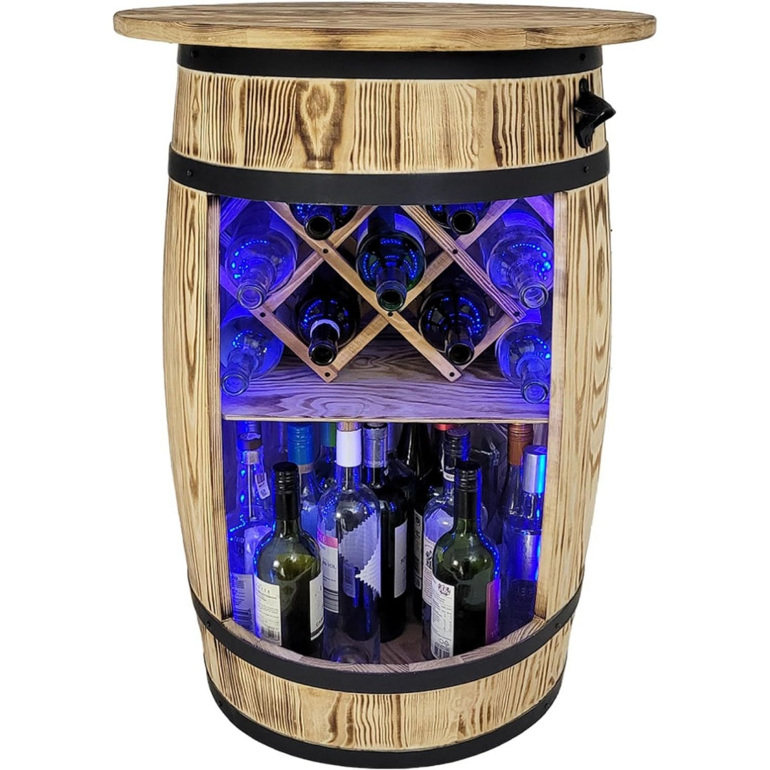 mobili da bar legno illuminato a led con cassetti