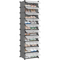 scaffali portascarpe grigio per ingresso letto